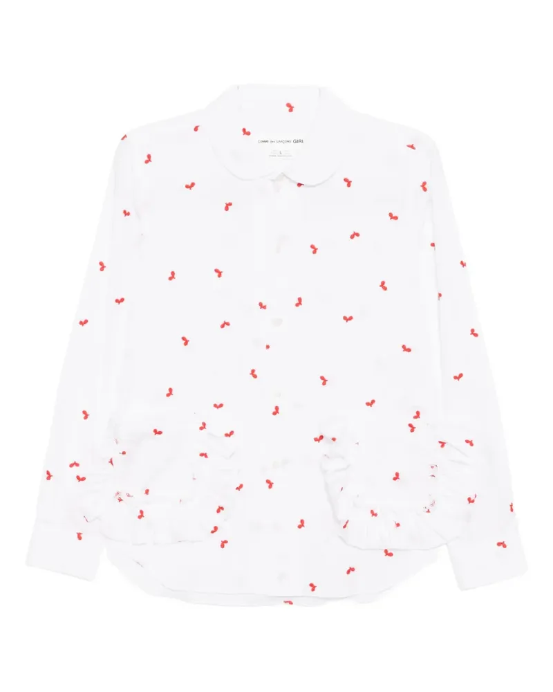 Comme des Garçons ruffled-pocket shirt - Weiß Weiß