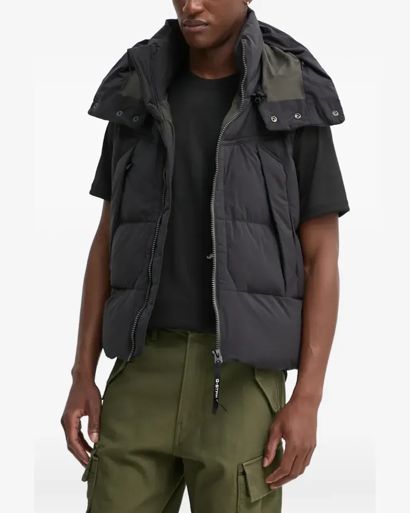 G-STAR RAW G-Whistler padded hooded vest - Schwarz Schwarz