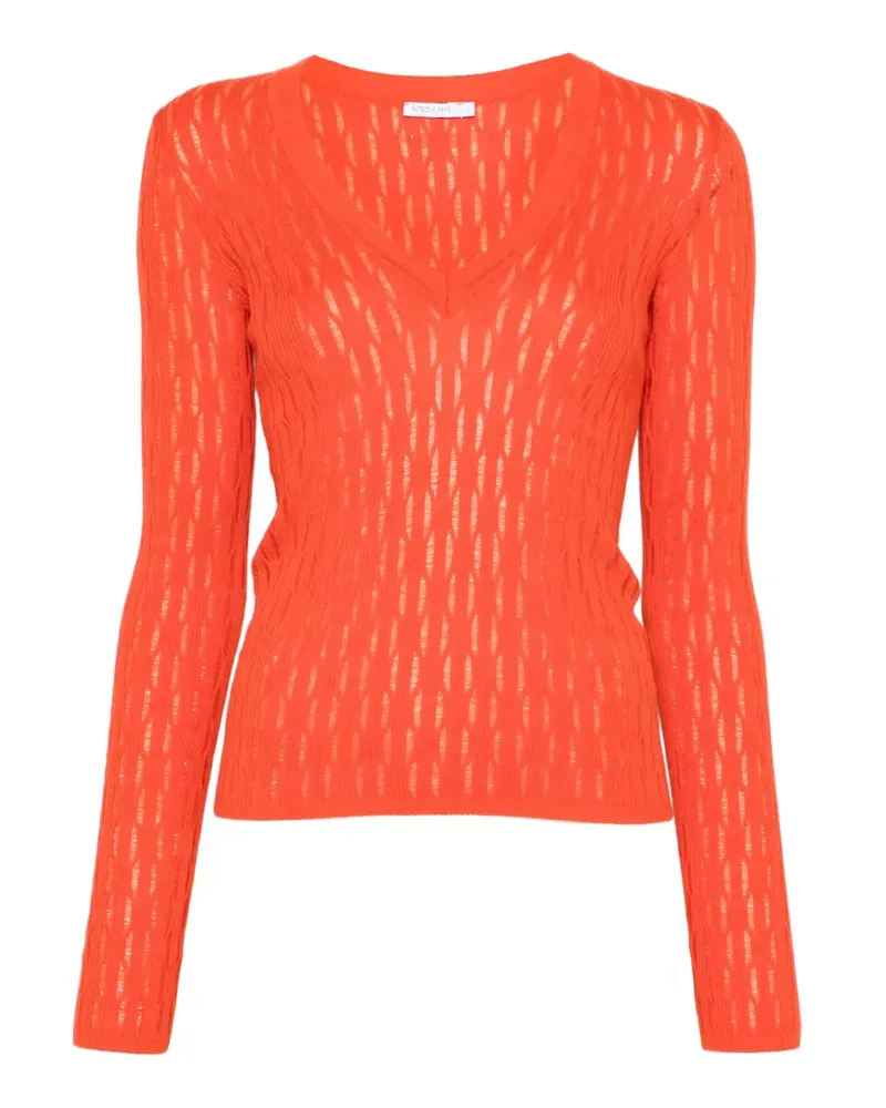 Patrizia Pepe V-neck long-sleeve sweater - Orange Orange