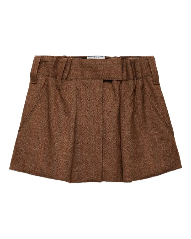Prada Minirock mit elastischem Bund - Braun Braun