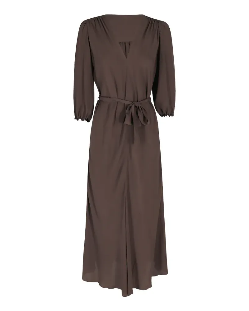Seventy belt V-neck dress - Braun Braun