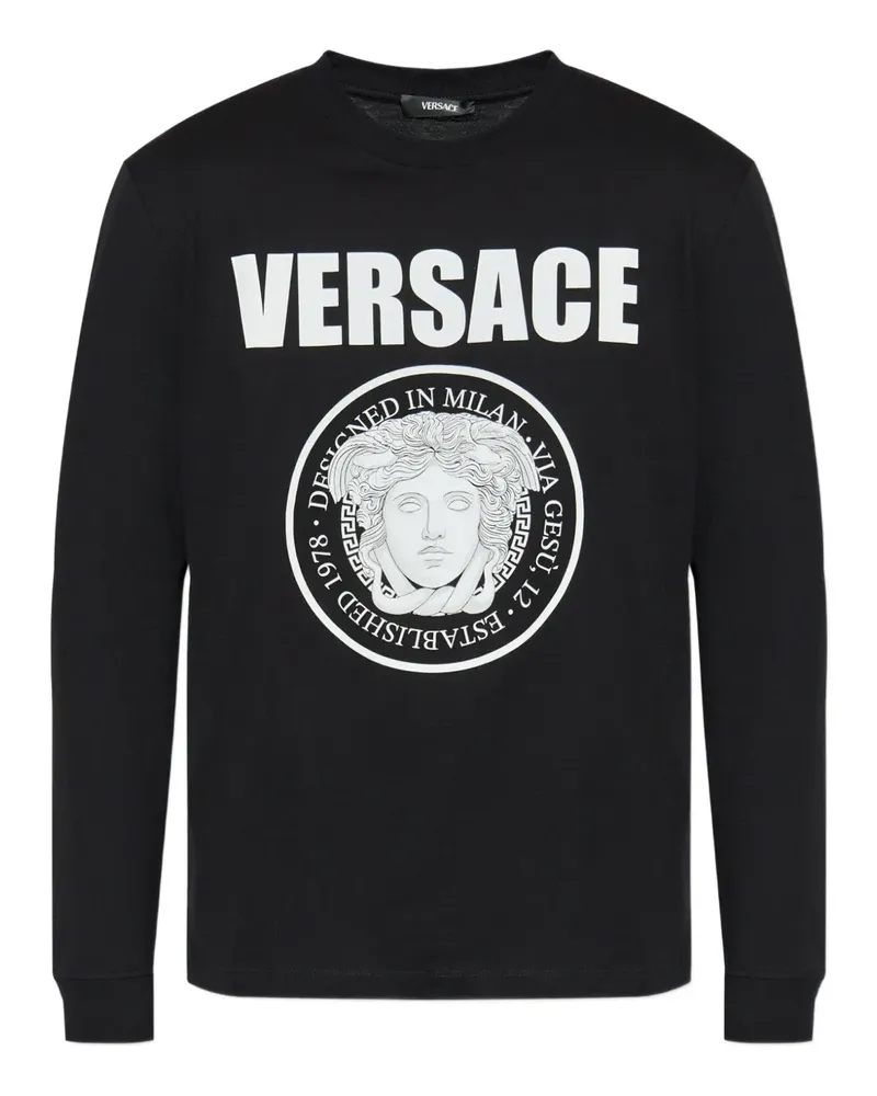 Versace Medusa Langarmshirt - Schwarz Schwarz