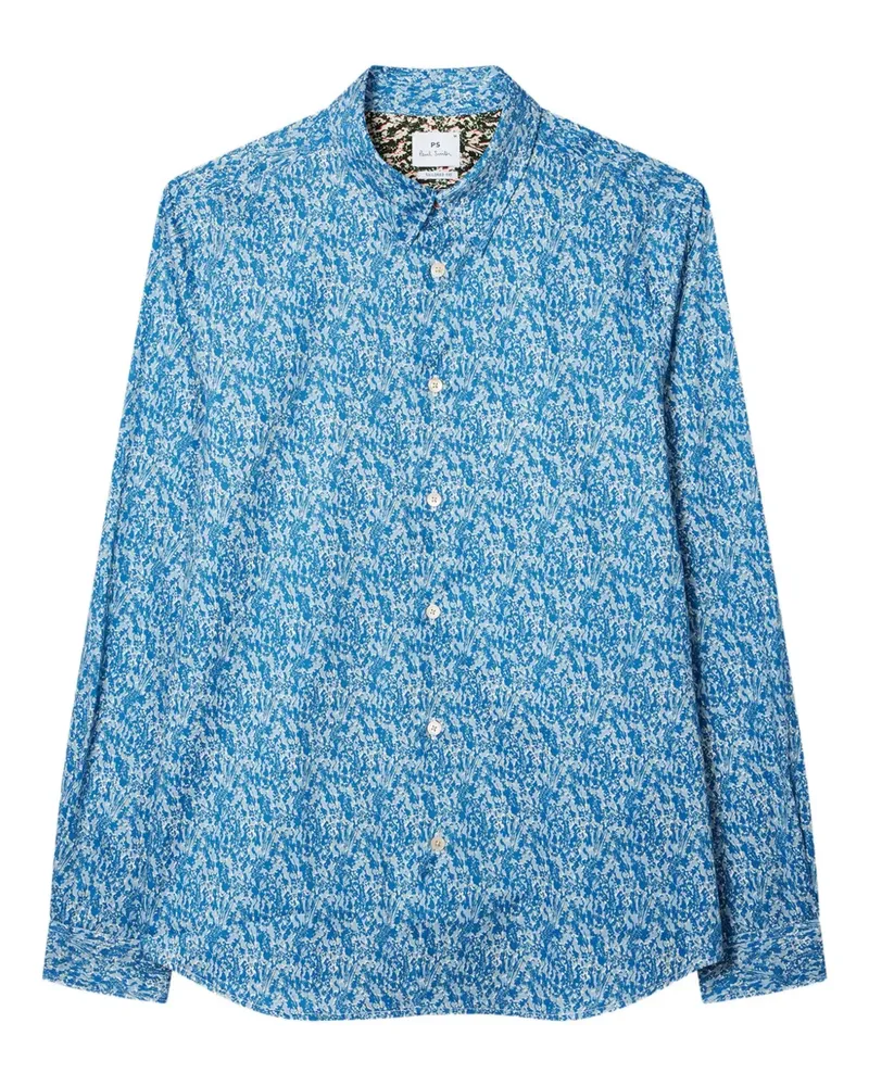 Paul Smith Geknöpftes Yarrow Blumenhemd - Blau Blau