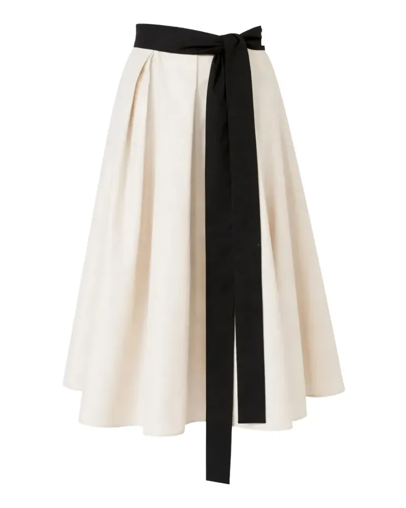 Max Mara belted pleated midi skirt - Nude Nude