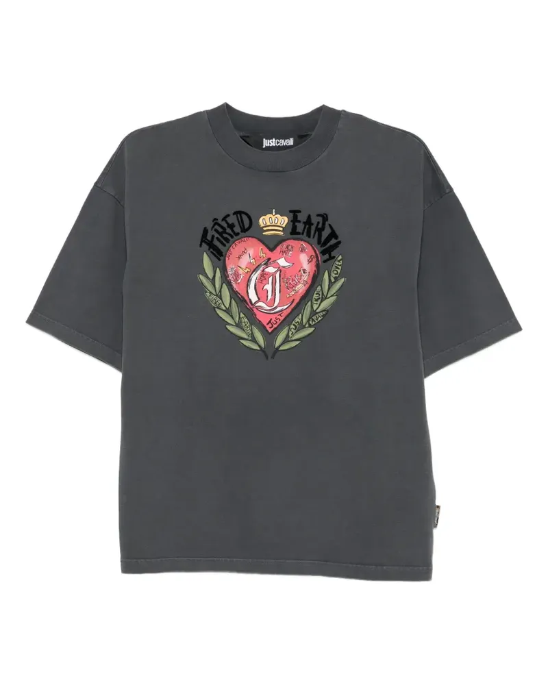 Just Cavalli T-Shirt mit grafischem Print - Grau Grau