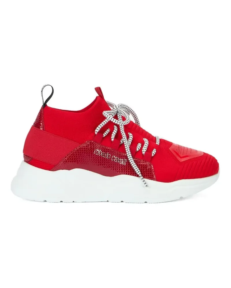 Roberto Cavalli Slip-On-Sneakers mit Schlangen-Effekt - Rot Rot