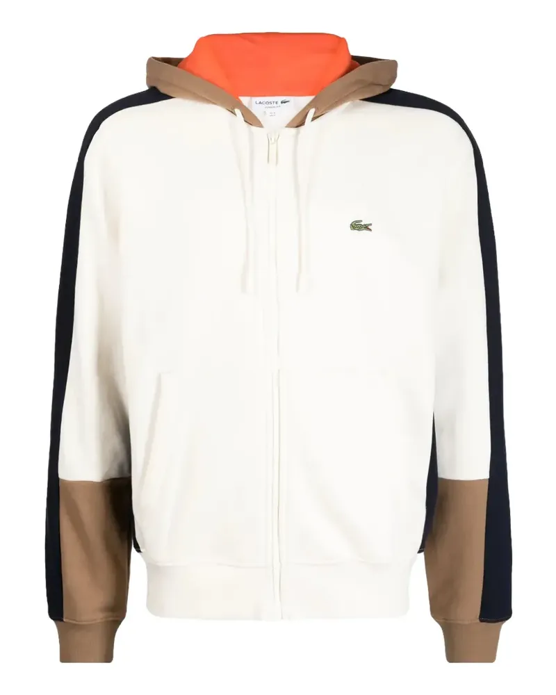 Lacoste colourblock-design zipped hoodie - Nude Nude
