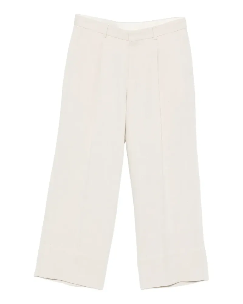 Sandro Wide-Leg-Hose mit Faltendetail - Nude Nude