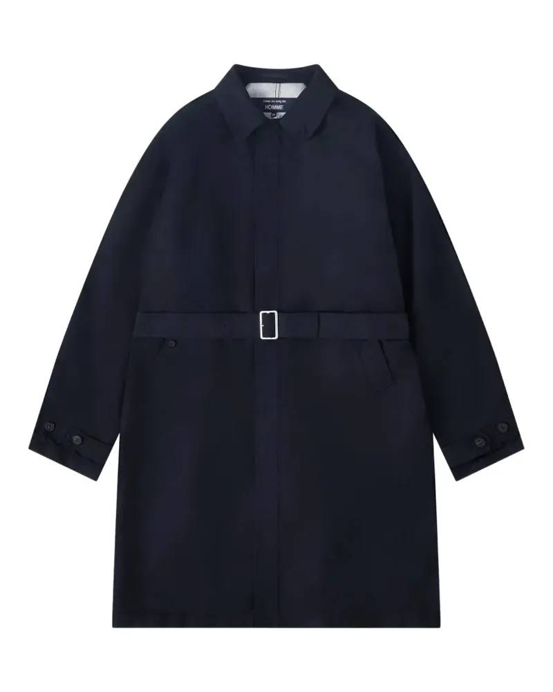 Comme des Garçons belted car coat - Blau Blau