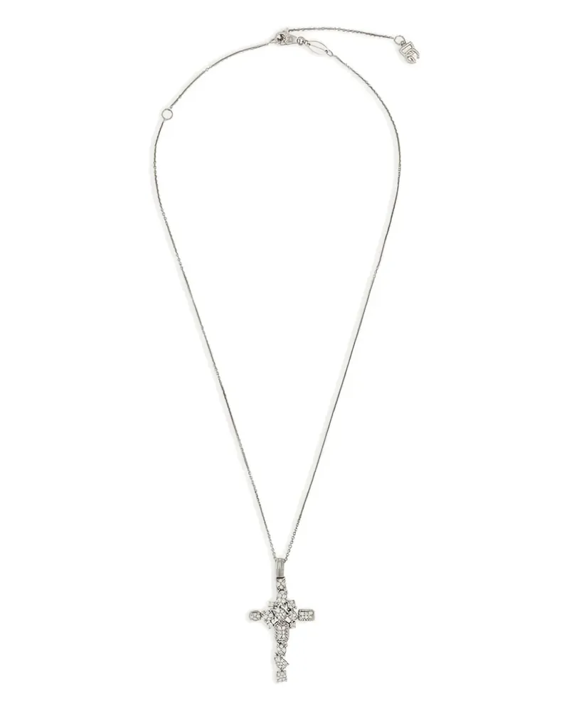 Dolce & Gabbana 18kt Easy Weißgoldhalskette mit Diamanten - Silber Silber