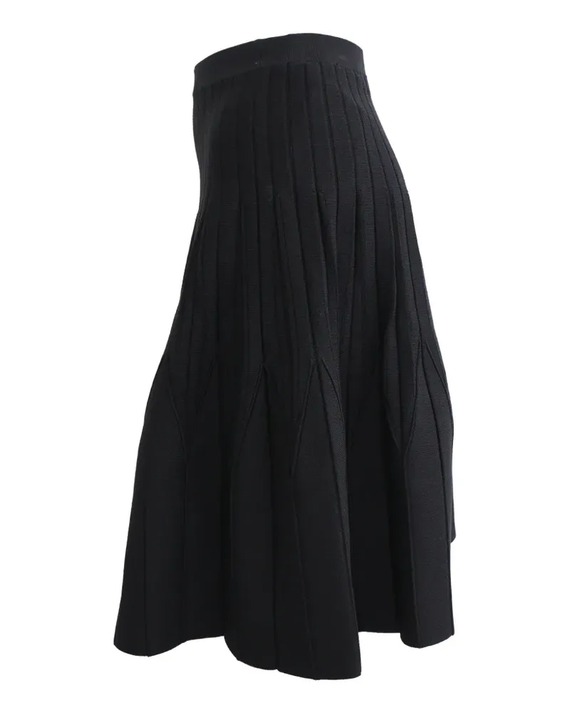 Sandro ribbed-knit flared skirt - Schwarz Schwarz