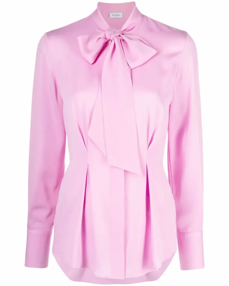 Ferragamo Hemd aus Seide - Rosa Rosa