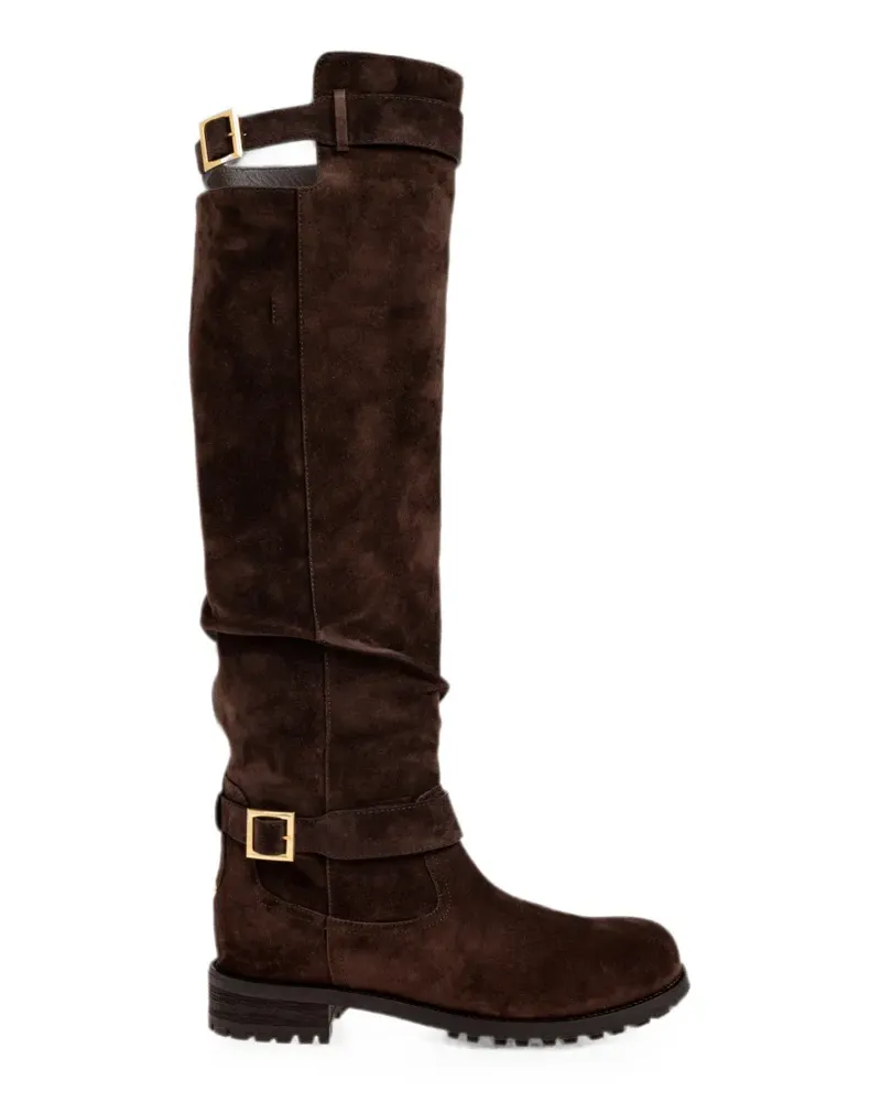 Jimmy Choo Biker KB Stiefel mit Schnallenverschluss - Braun Braun