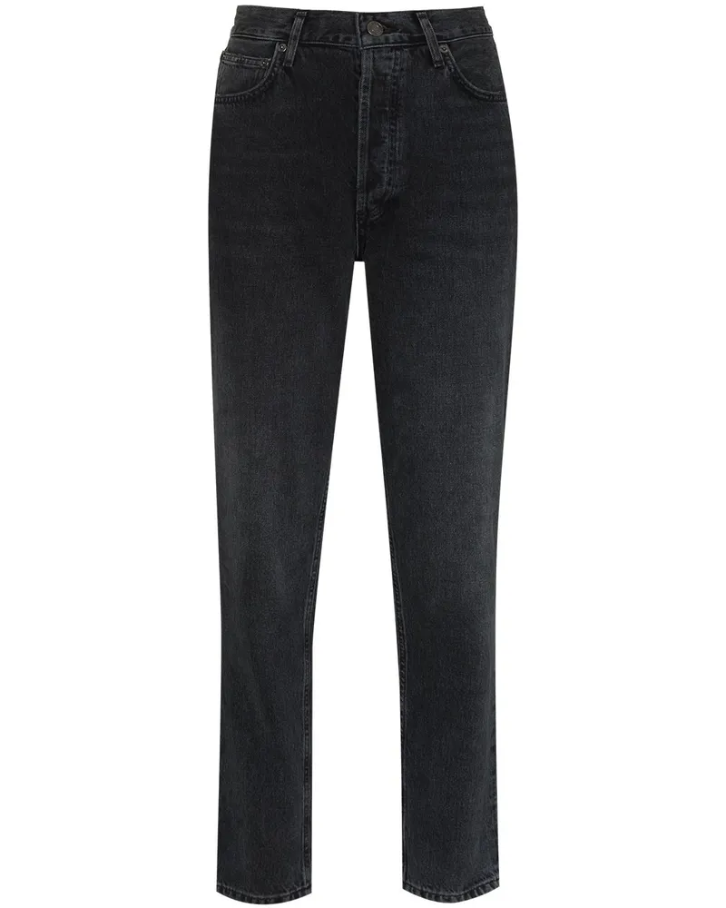 AGOLDE Hoch sitzende Tapered-Jeans - Schwarz Schwarz