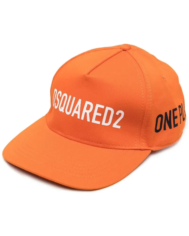 Dsquared2 Baseballkappe mit Logo-Stickerei - Orange Orange