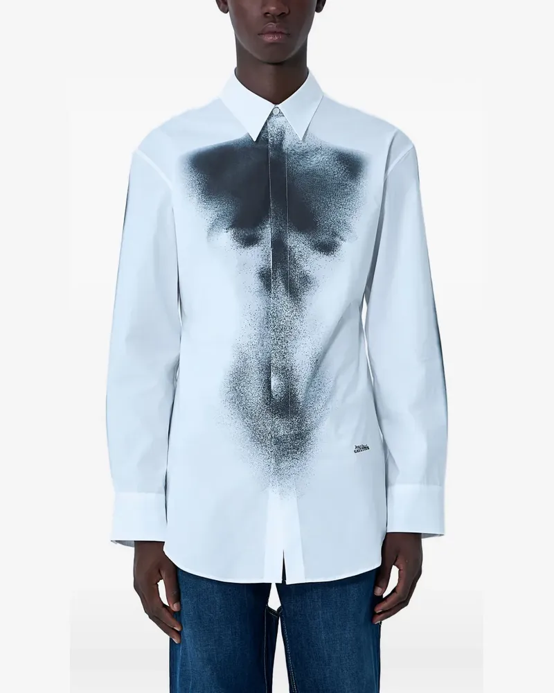 Jean Paul Gaultier print-detail button-fastening shirt - Weiß Weiß