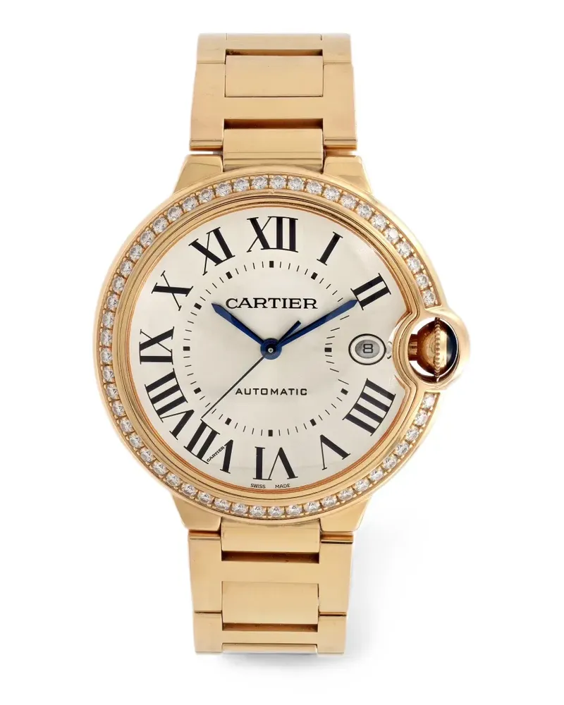Cartier Ballon Bleu Armbanduhr mit Diamanten 40mm - Silber Silber