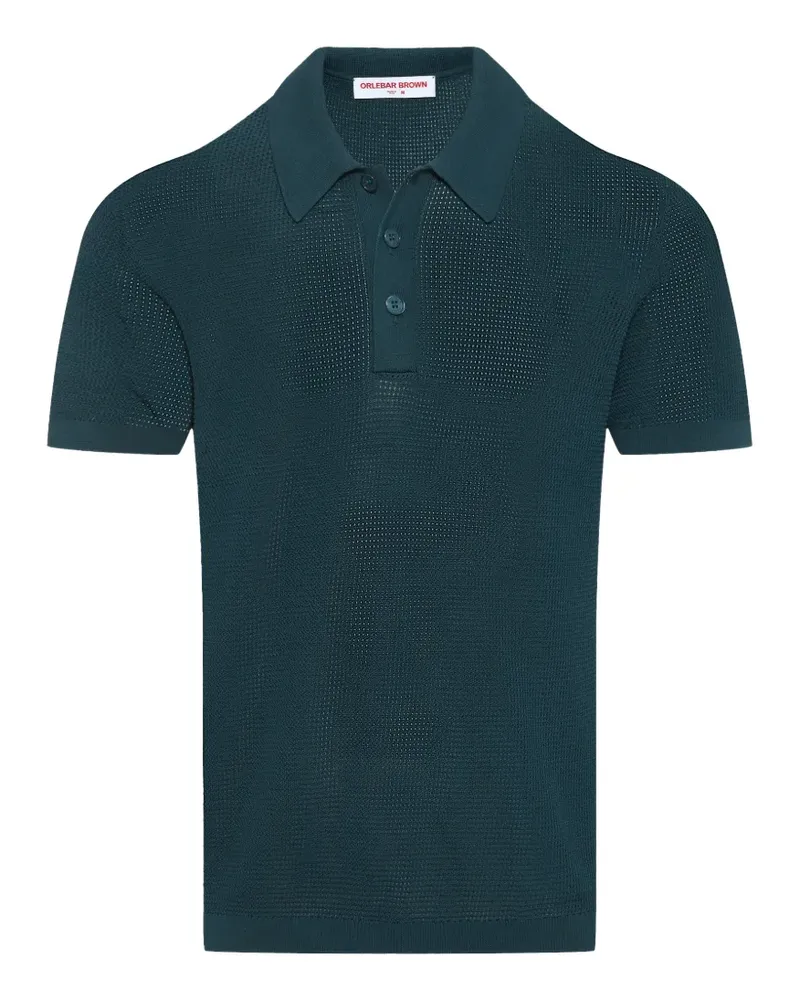 Orlebar Brown Keeling Poloshirt aus Lochstrick - Grün Grün