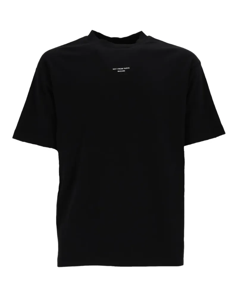Drôle de Monsieur slogan-print cotton T-shirt - Schwarz Schwarz