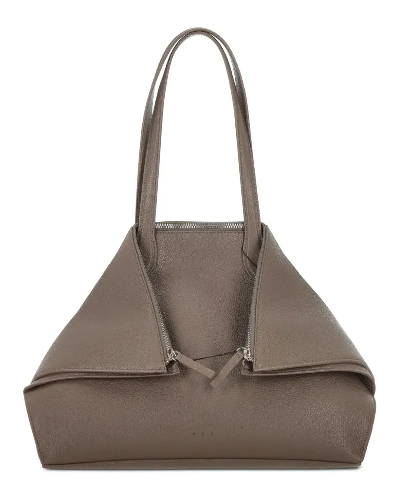 Aesther Ekme Schultertasche aus gekörntem Leder - Nude Nude