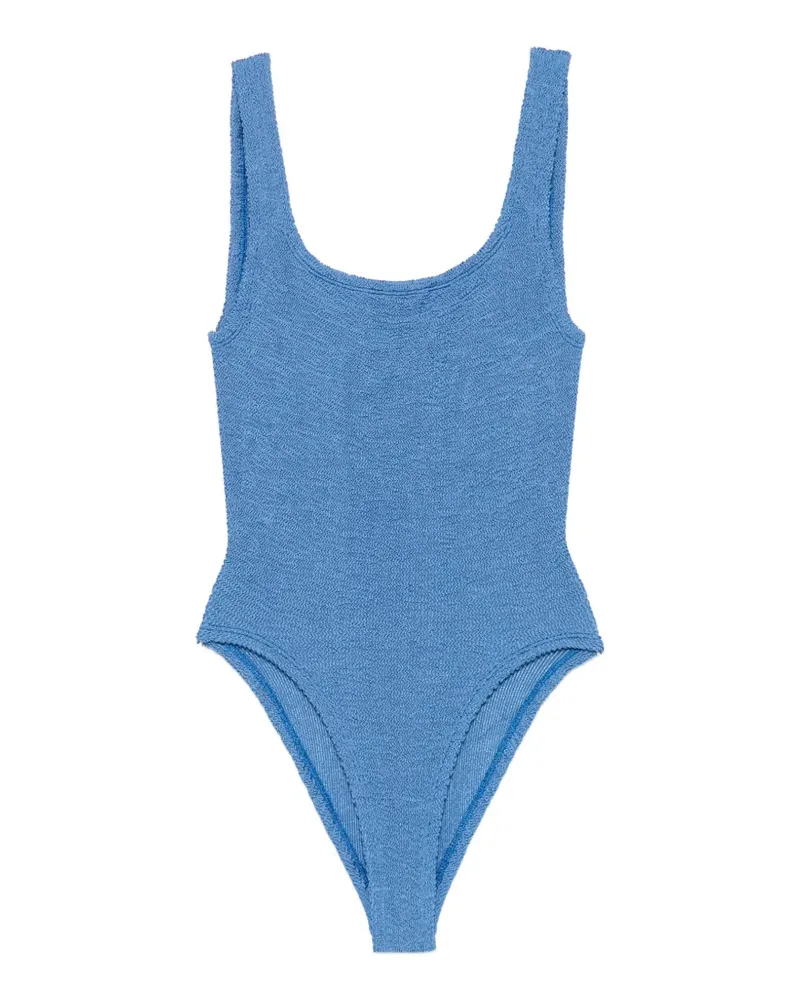 Hunza G crinkle-effect swimsuit - Blau Blau