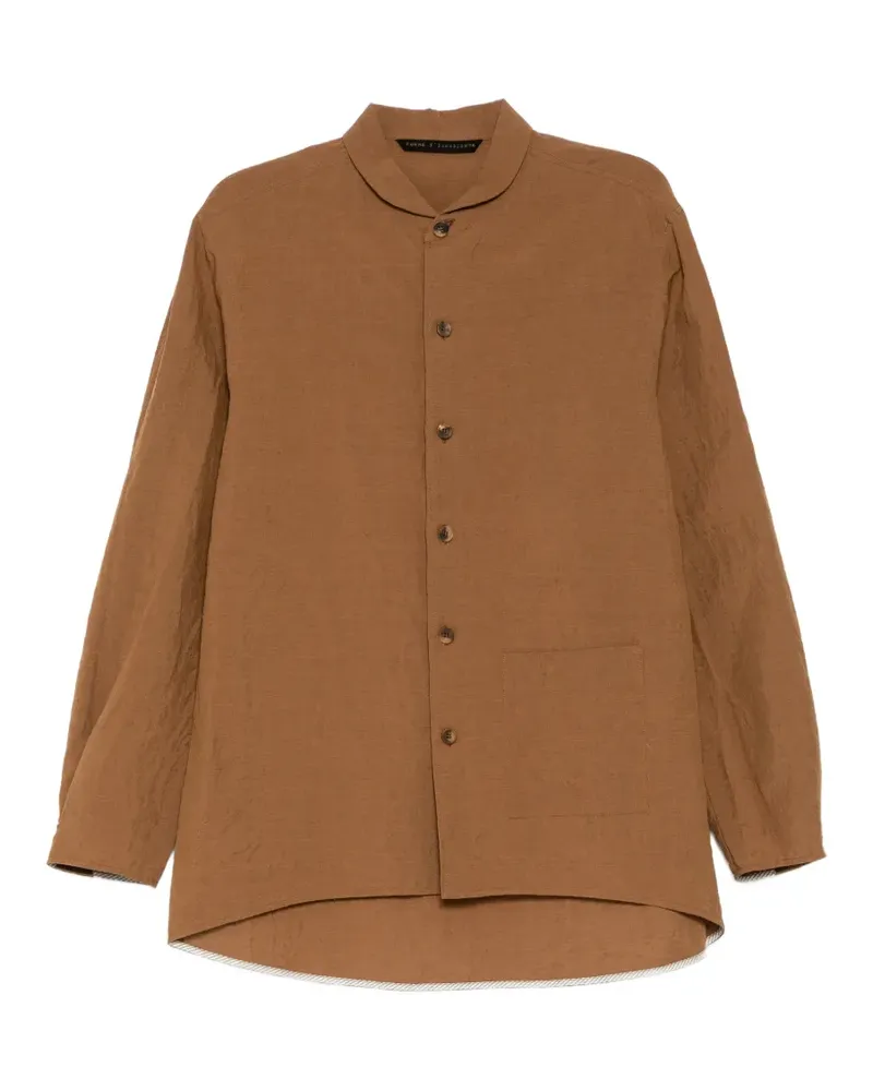 forme d'expression Arc round-collar shirt - Braun Braun
