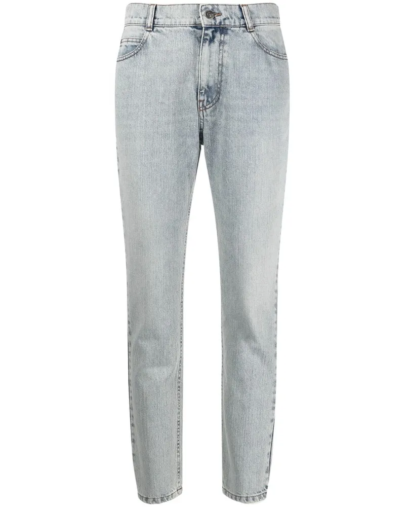 Ports 1961 Schmale Cropped-Jeans - Blau Blau