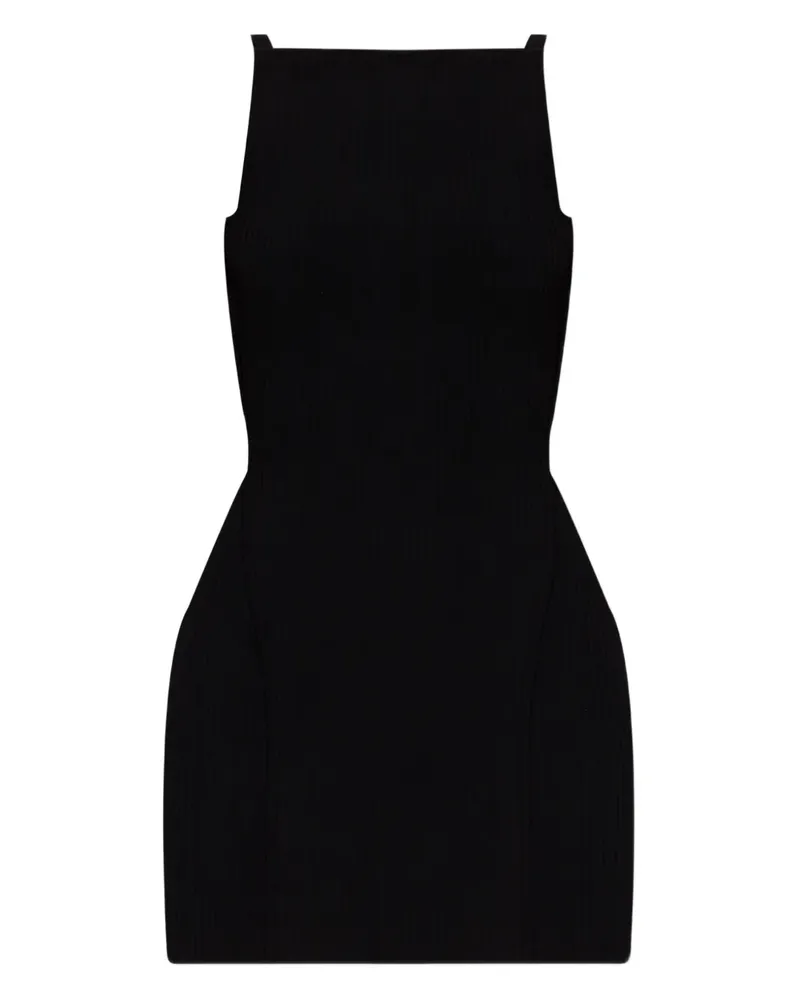 SPORTMAX Geripptes Kleid - Schwarz Schwarz