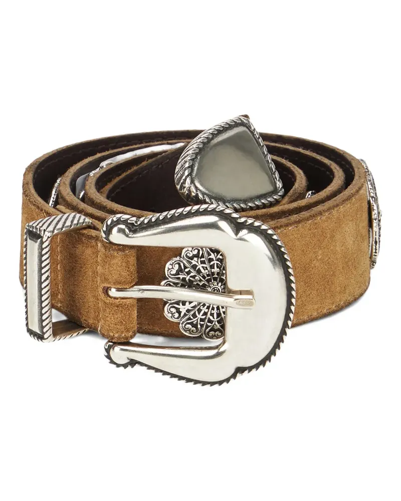 Fortela Candis suede leather belt - Braun Braun