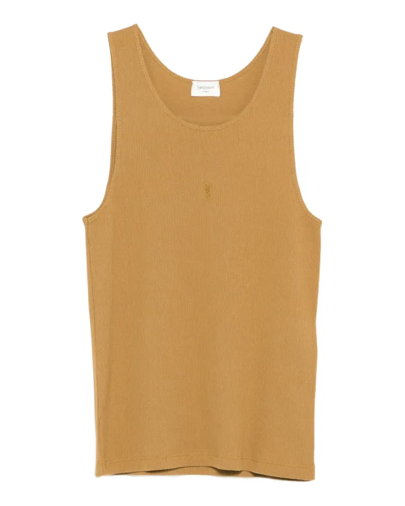 Saint Laurent ribbed vest - Nude Nude