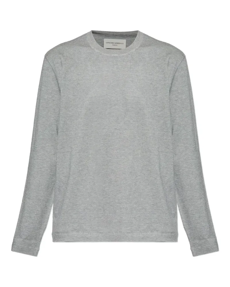 Officine Generale Klassisches Langarmshirt - Grau Grau