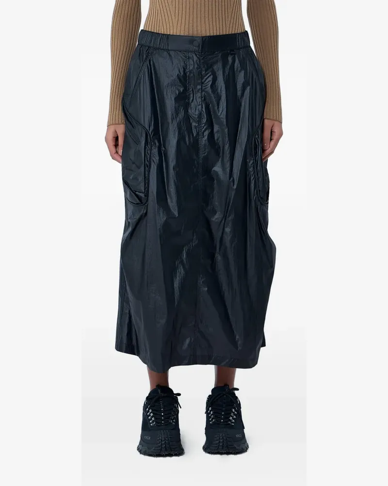 Moncler Cargorock in Knitteroptik - Schwarz Schwarz