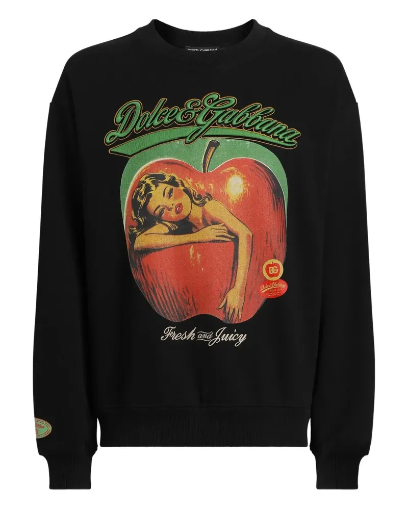 Dolce & Gabbana Sweatshirt mit Print - Schwarz Schwarz