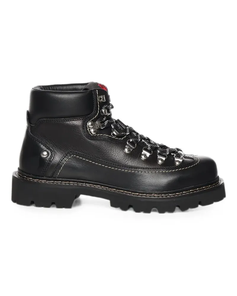 Dsquared2 lace-up leather ankle boots - Schwarz Schwarz