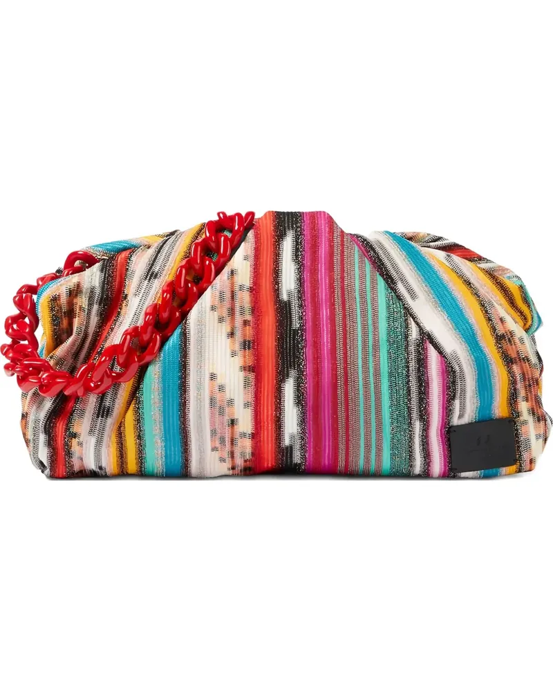 Missoni Gestreifte Clutch - Nude Nude