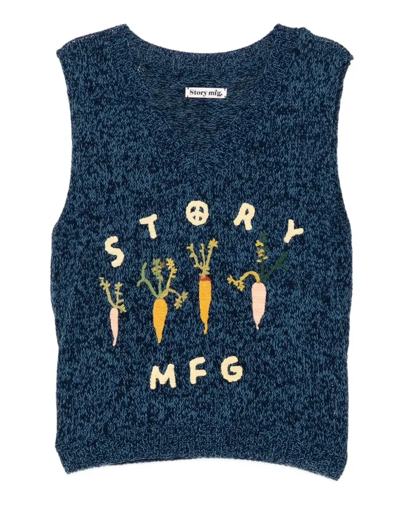 STORY mfg. Party Top - Blau Blau
