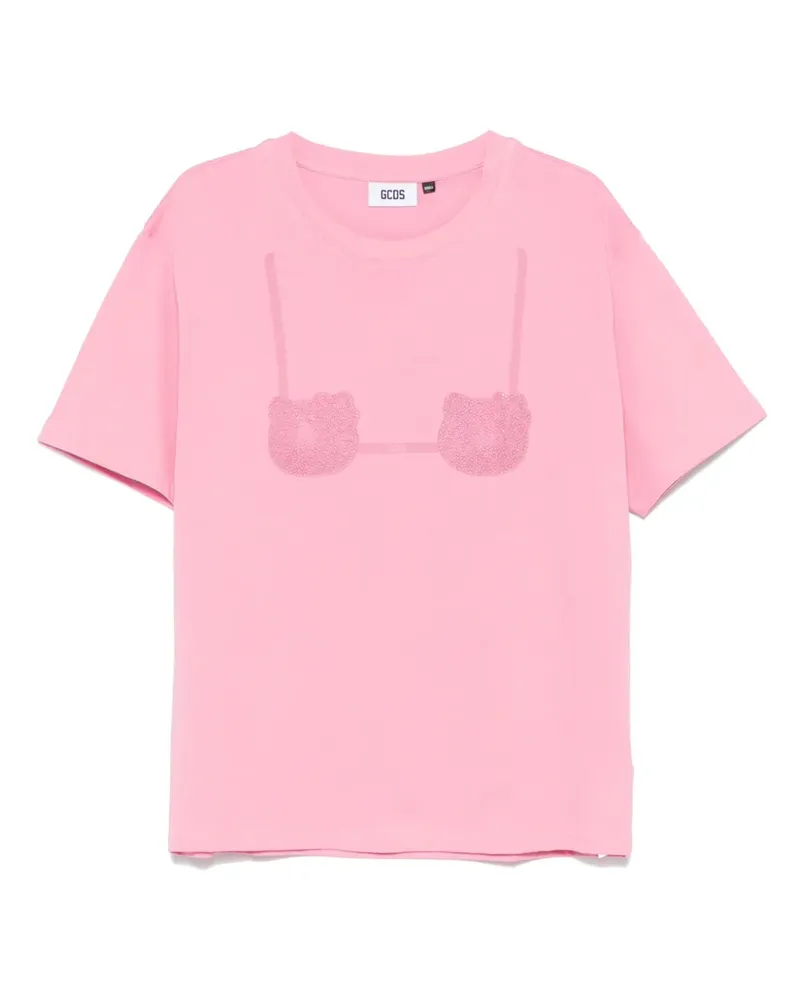 GCDS x Hello Kitty T-Shirt mit BH-Print - Rosa Rosa