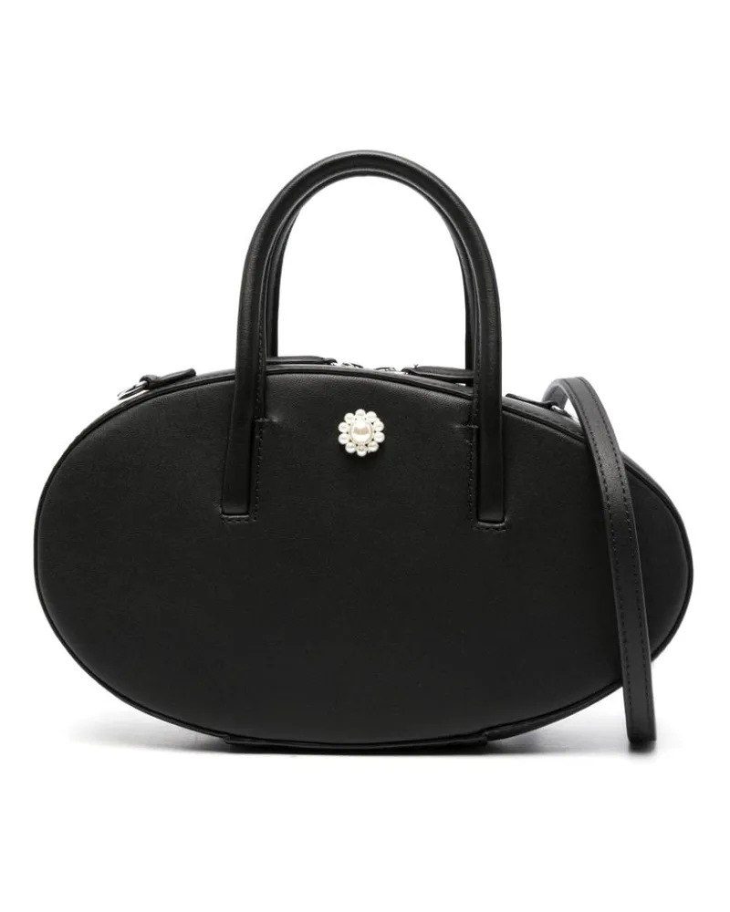 Simone Rocha Egg Case Ledertasche Schwarz