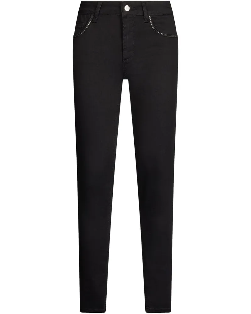 Liu Jo Skinny-Jeans mit Strass - Schwarz Schwarz