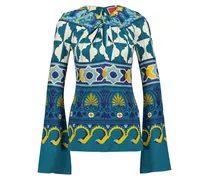 Bluse mit Print - Blau