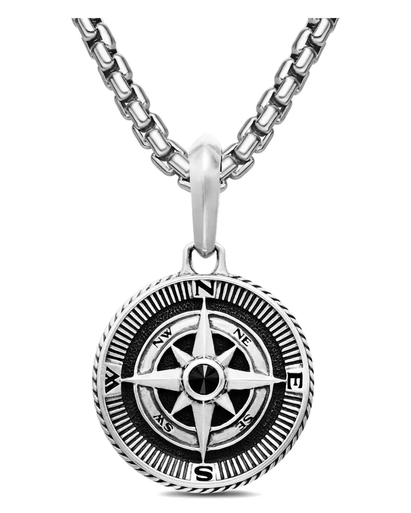 David Yurman Maritime Compass Amulett aus Sterlingsilber 29,5mm Silber