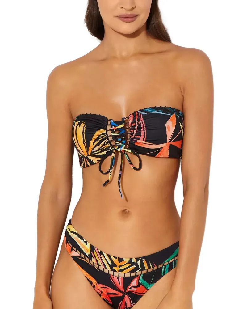 Charo Ruiz Cecilia lace-up bikini top - Schwarz Schwarz