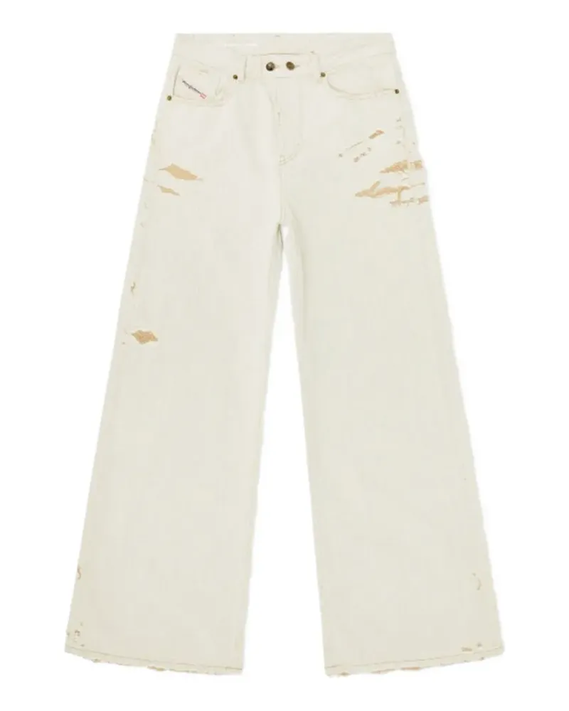 Diesel distressed wide-leg jeans - Nude Nude