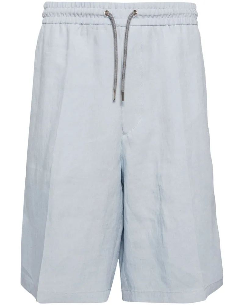 Paul Smith Shorts aus Leinen mit Kordelzug - Blau Blau