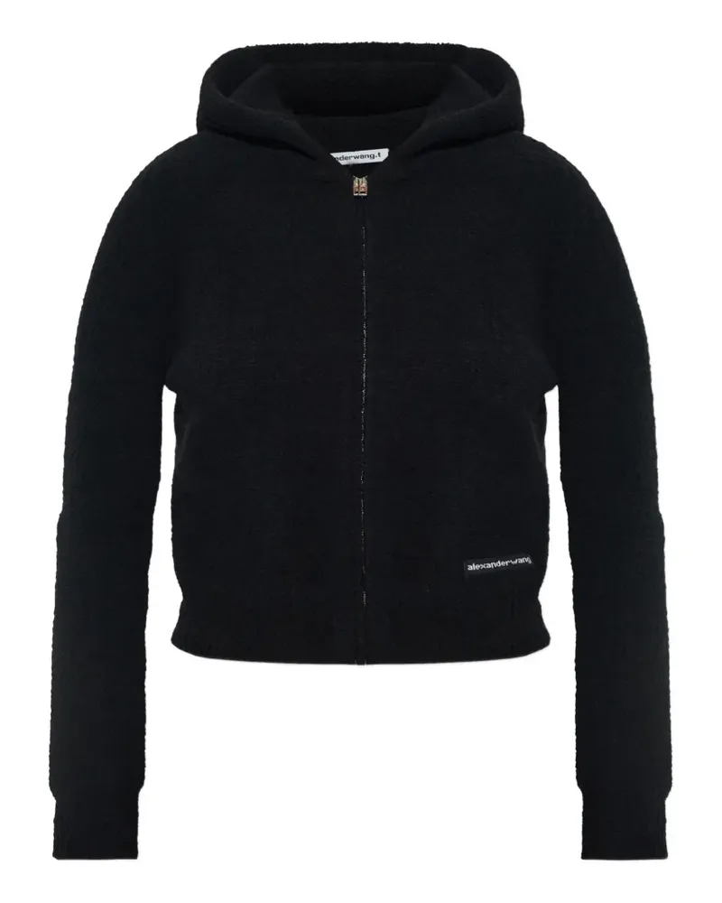 Alexander Wang Kapuzenjacke mit Reißverschluss - Schwarz Schwarz