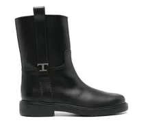 Stiefeletten aus Leder - Schwarz