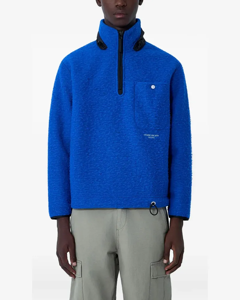 Stone Island knitted logo sweatshirt - Blau Blau