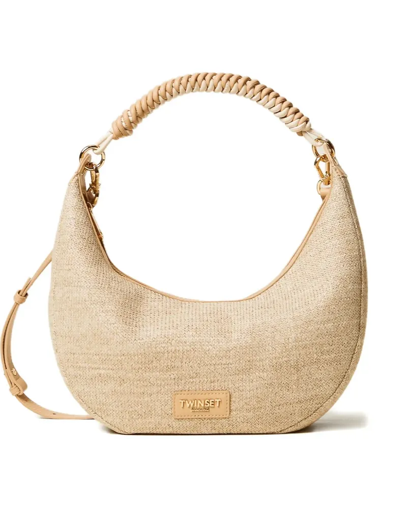 Twin-Set twisted tote bag - Nude Nude