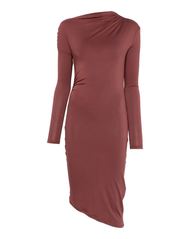 Patrizia Pepe draped asymmetric dress - Braun Braun