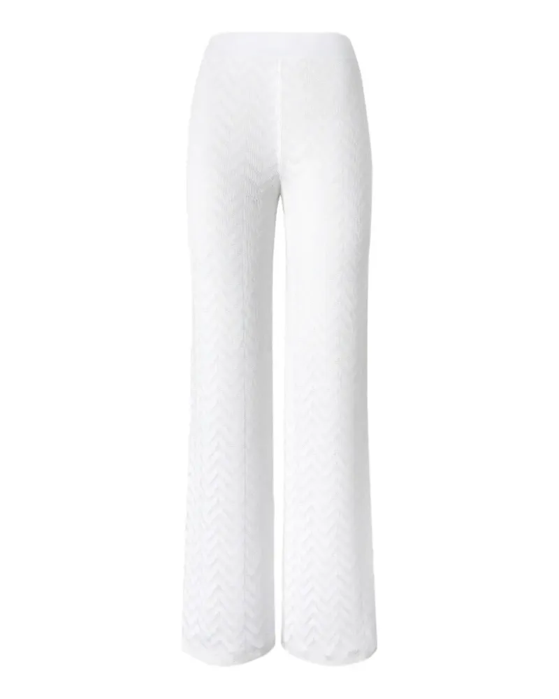 Missoni chevron-pattern trousers - Weiß Weiß